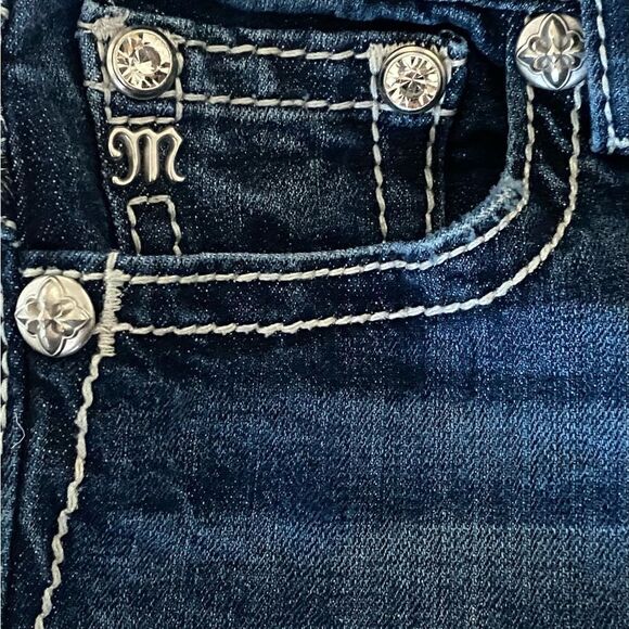 Miss Me Colorful Bling Relaxed Boot Cut Jeans - Picture 4 of 8